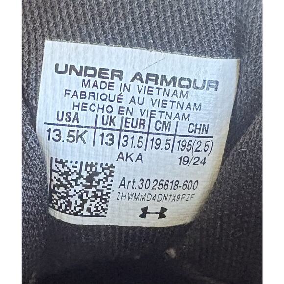 Under Armour Boys Lockdown 6 3025618-600 Red Basketball Shoes Sneakers 13.5K - Picture 2 of 7